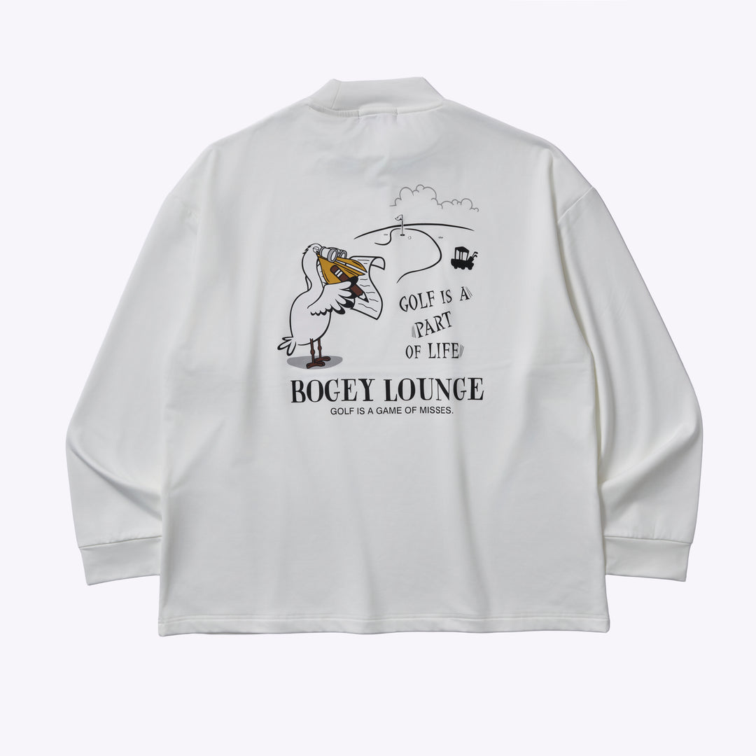 ［BOGEY LOUNGE］モックネック長袖トップス
