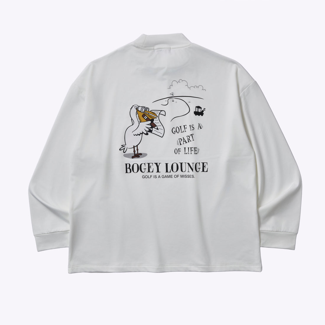 ［BOGEY LOUNGE］モックネック長袖トップス