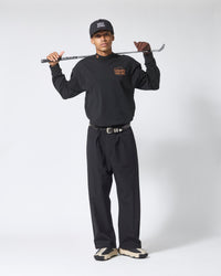［BOGEY LOUNGE］裏付きタックパンツ