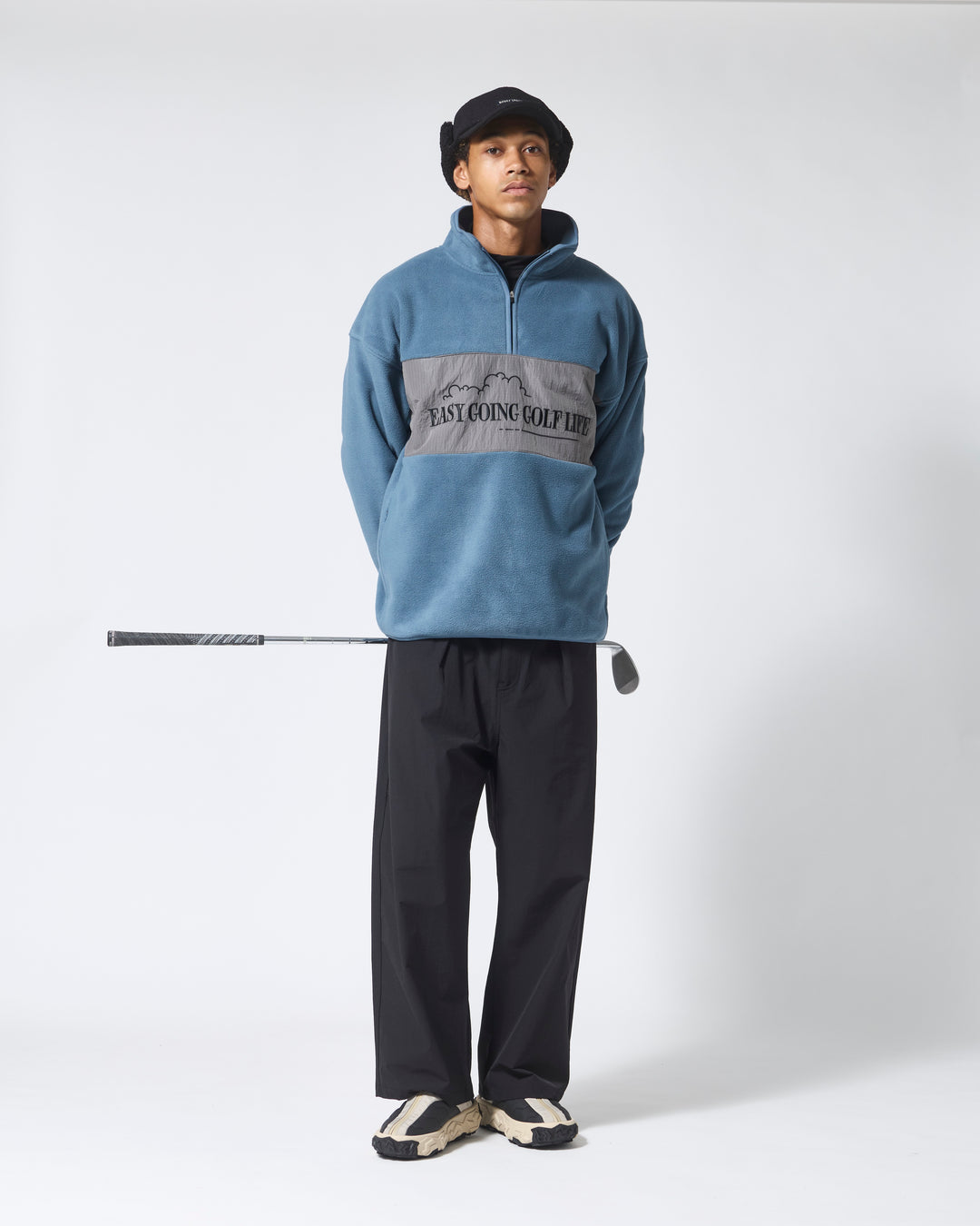 ［BOGEY LOUNGE］スタンドハーフZIPプルオーバー