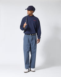［BOGEY LOUNGE］裏付きタックパンツ