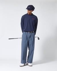 ［BOGEY LOUNGE］裏付きタックパンツ
