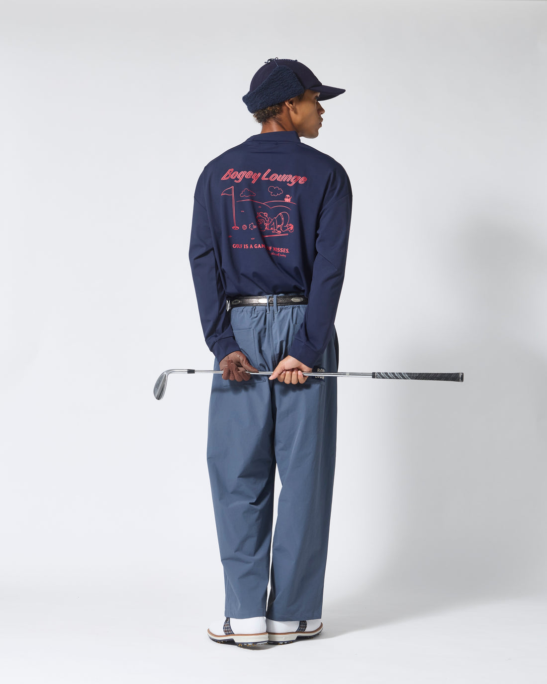 ［BOGEY LOUNGE］モックネック長袖トップス