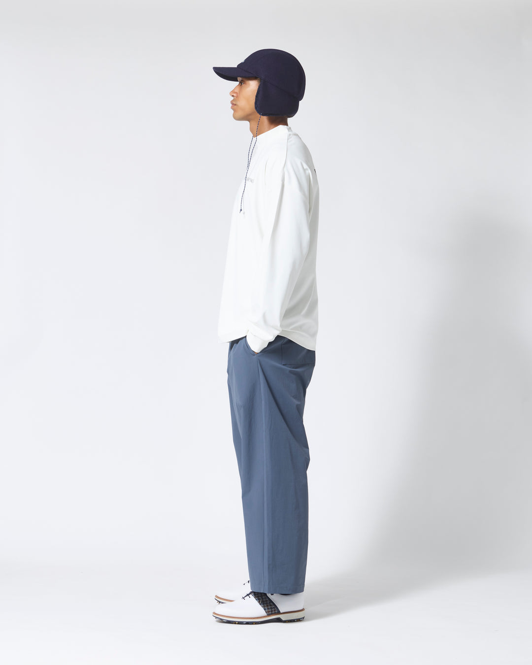 ［BOGEY LOUNGE］モックネック長袖トップス