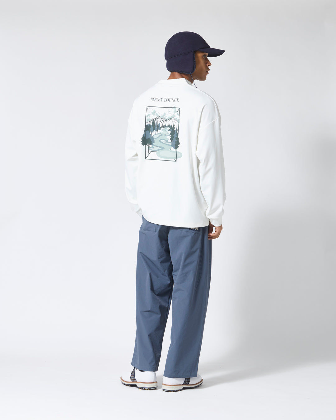 ［BOGEY LOUNGE］モックネック長袖トップス