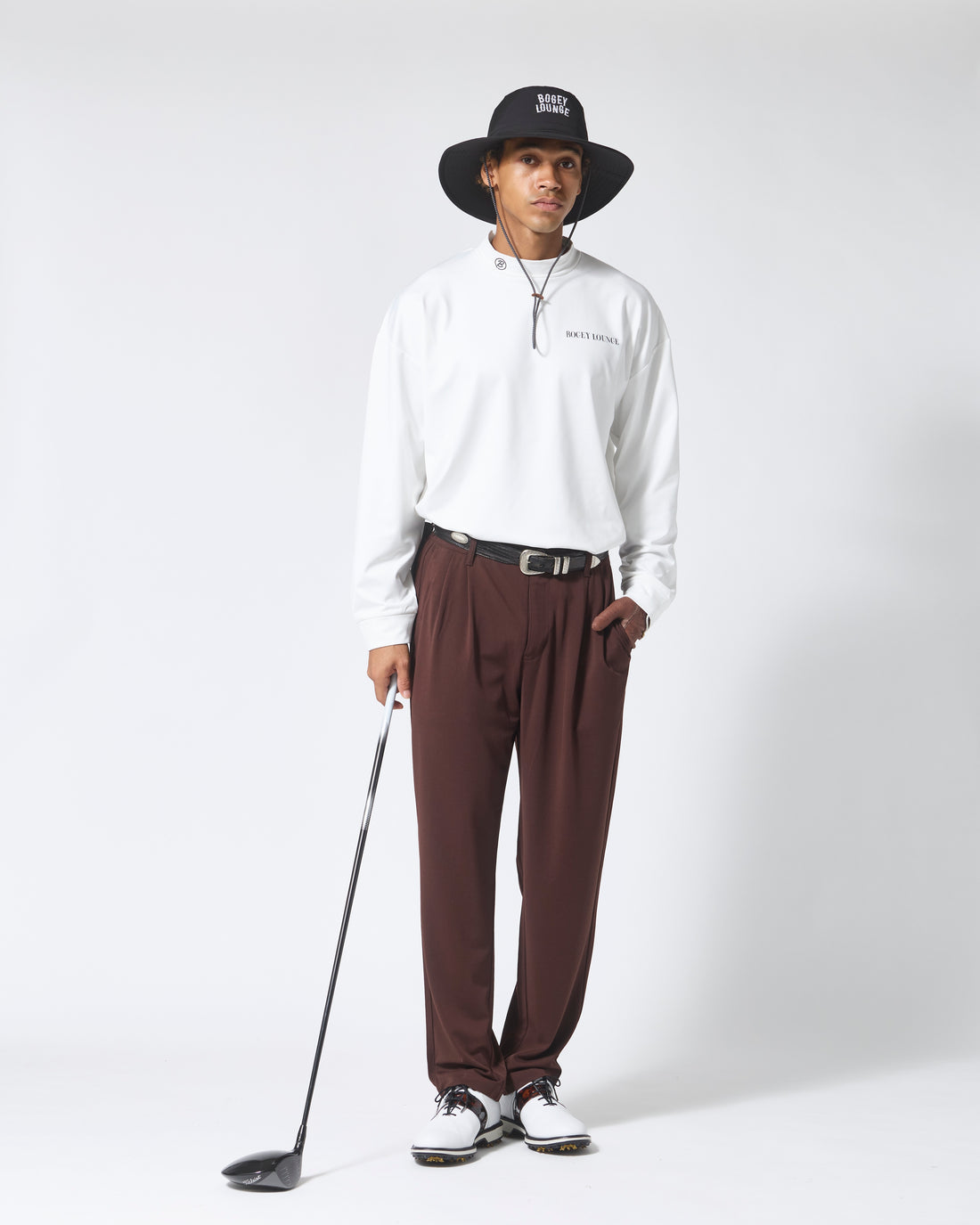 ［BOGEY LOUNGE］タックパンツ