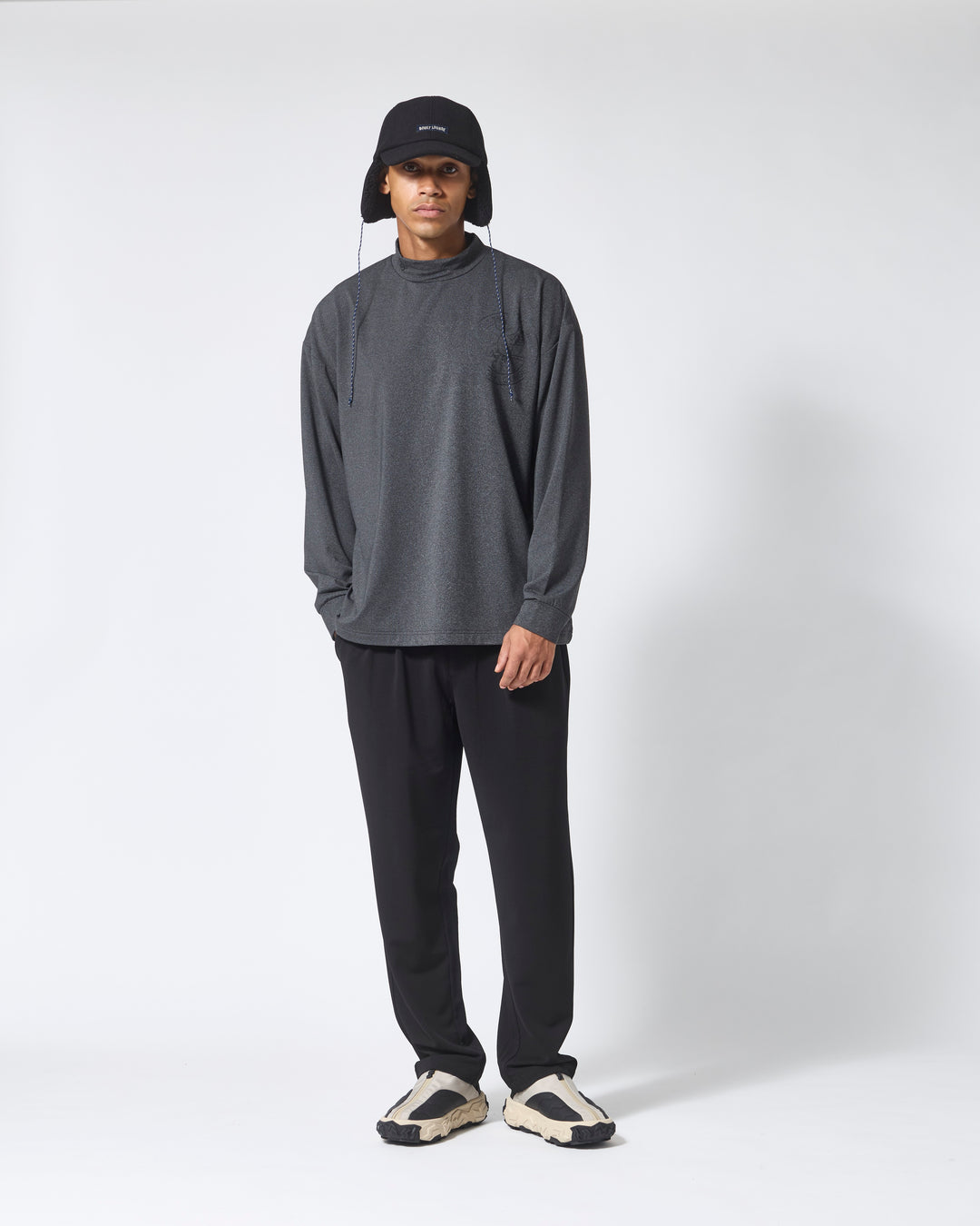 ［BOGEY LOUNGE］モックネック長袖トップス