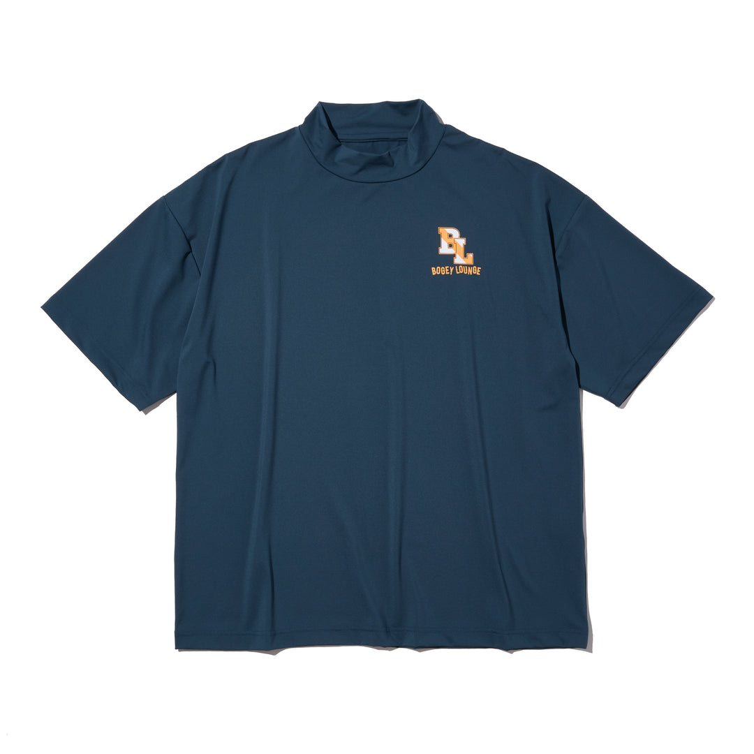 ［BOGEY LOUNGE］モックネックメッシュ半袖Tシャツ