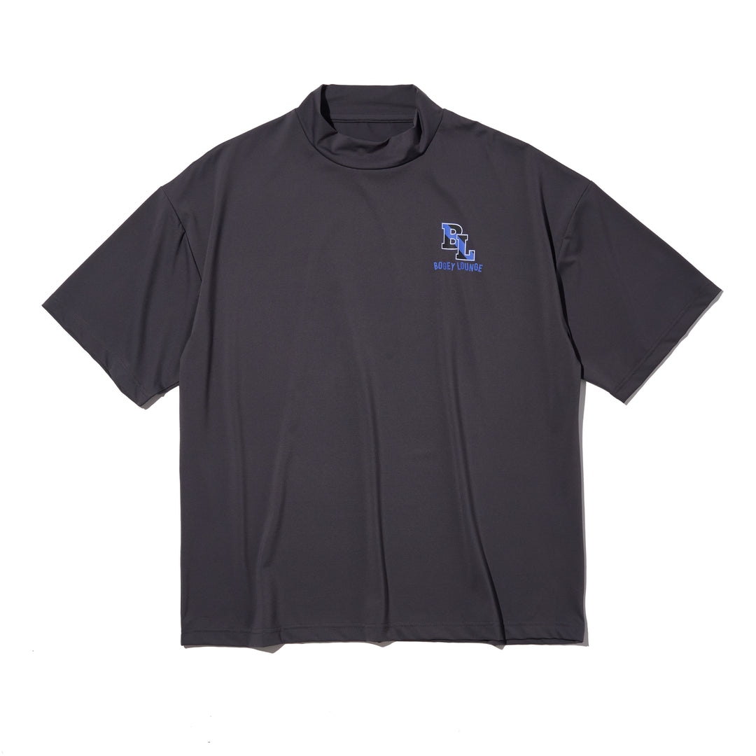 ［BOGEY LOUNGE］モックネックメッシュ半袖Tシャツ