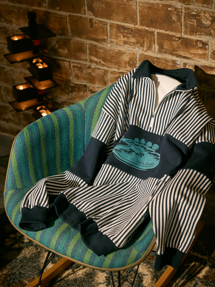 ［BOGEY LOUNGE］裏毛ハーフZIPトレーナー