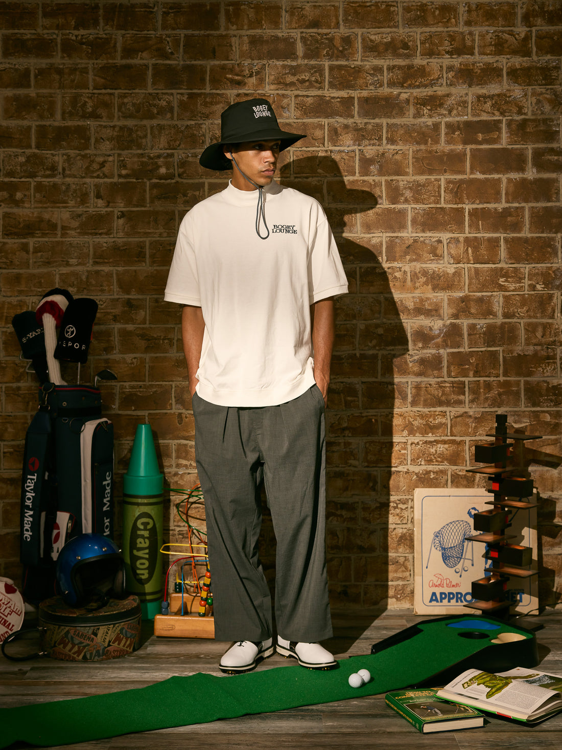 ［BOGEY LOUNGE］半袖トップス(ペリカン)