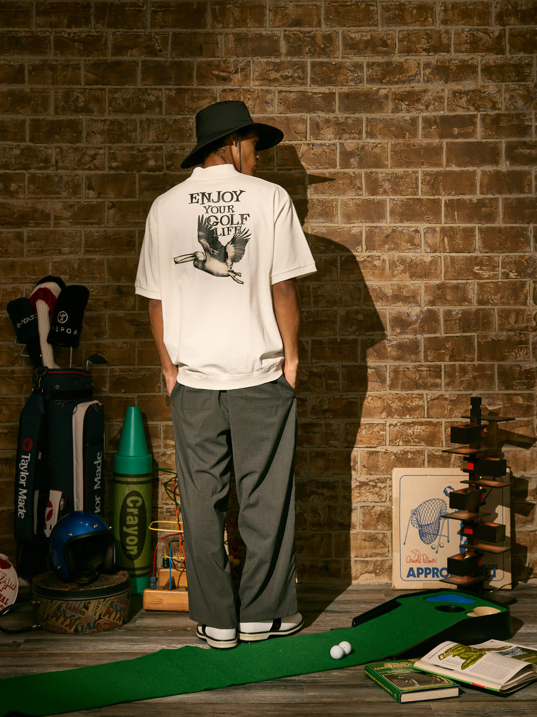 ［BOGEY LOUNGE］半袖トップス(ペリカン)