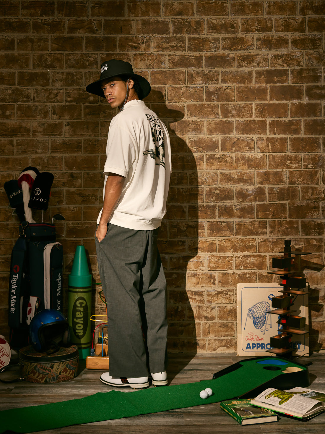 ［BOGEY LOUNGE］半袖トップス(ペリカン)