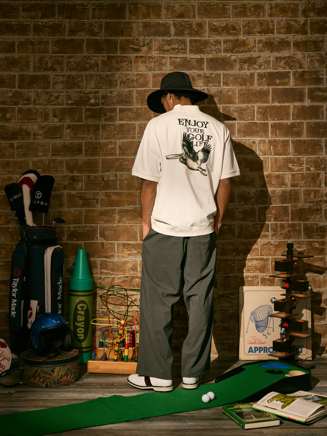 ［BOGEY LOUNGE］半袖トップス(ペリカン)