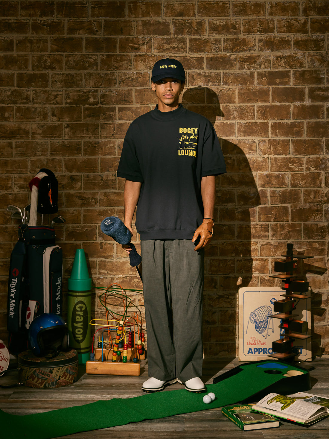 ［BOGEY LOUNGE］半袖トップス(フラッグロゴ)