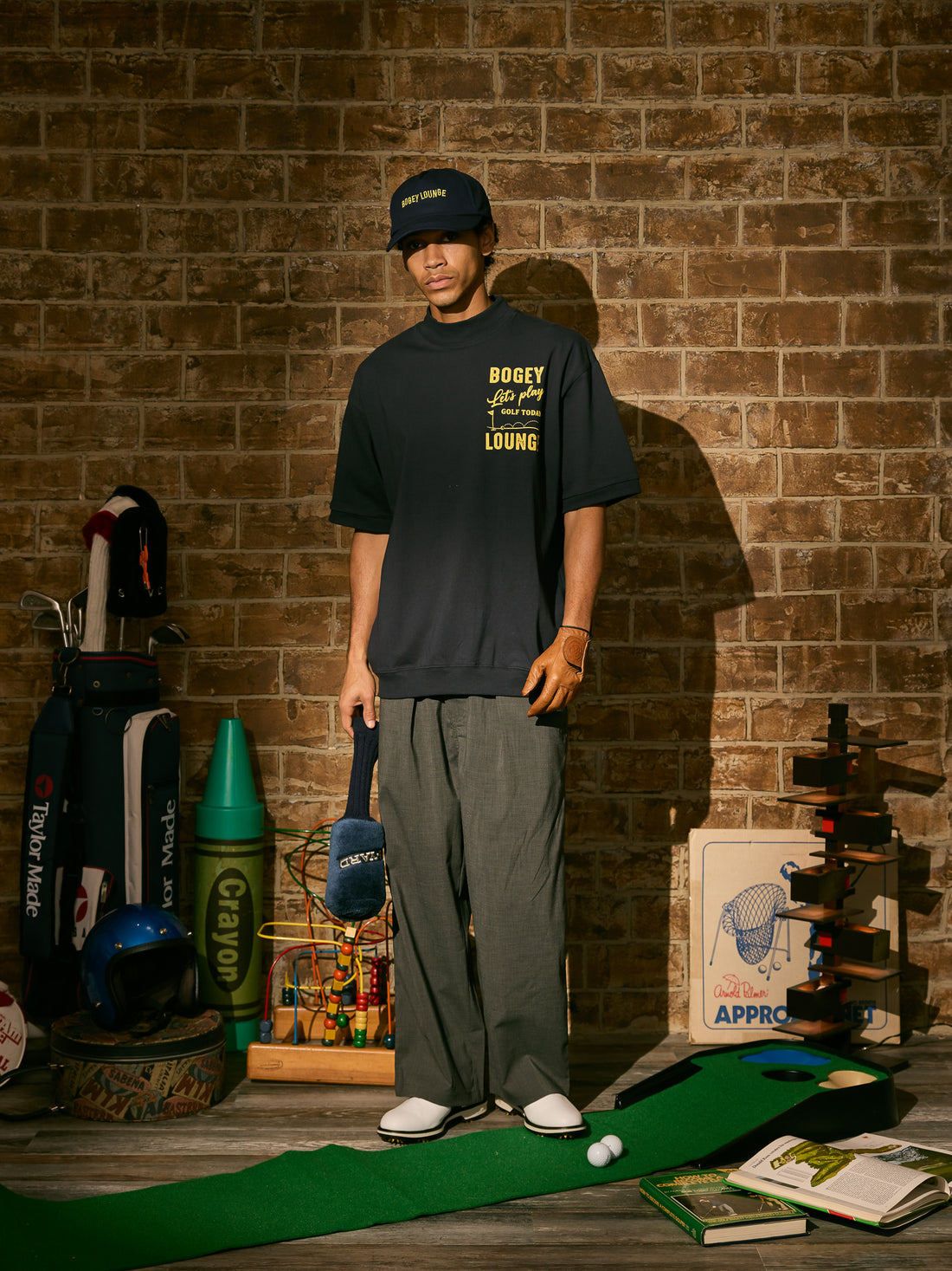 ［BOGEY LOUNGE］半袖トップス(フラッグロゴ)