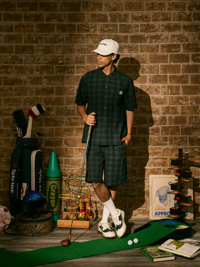 ［BOGEY LOUNGE］サッカー衿つきシャツ