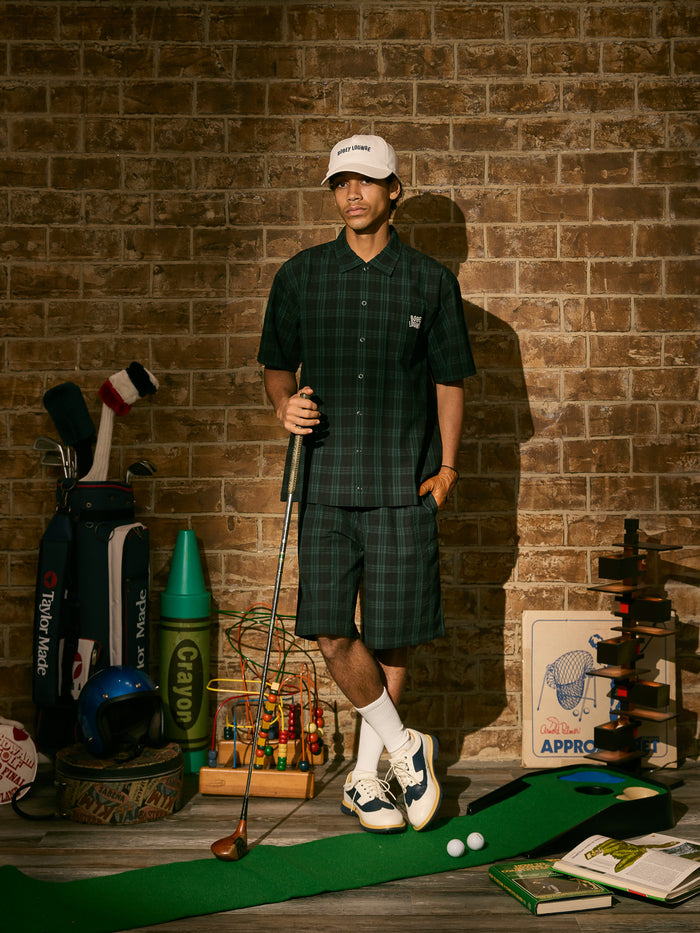 ［BOGEY LOUNGE］サッカー衿つきシャツ