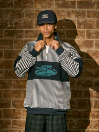 ［BOGEY LOUNGE］裏毛ハーフZIPトレーナー