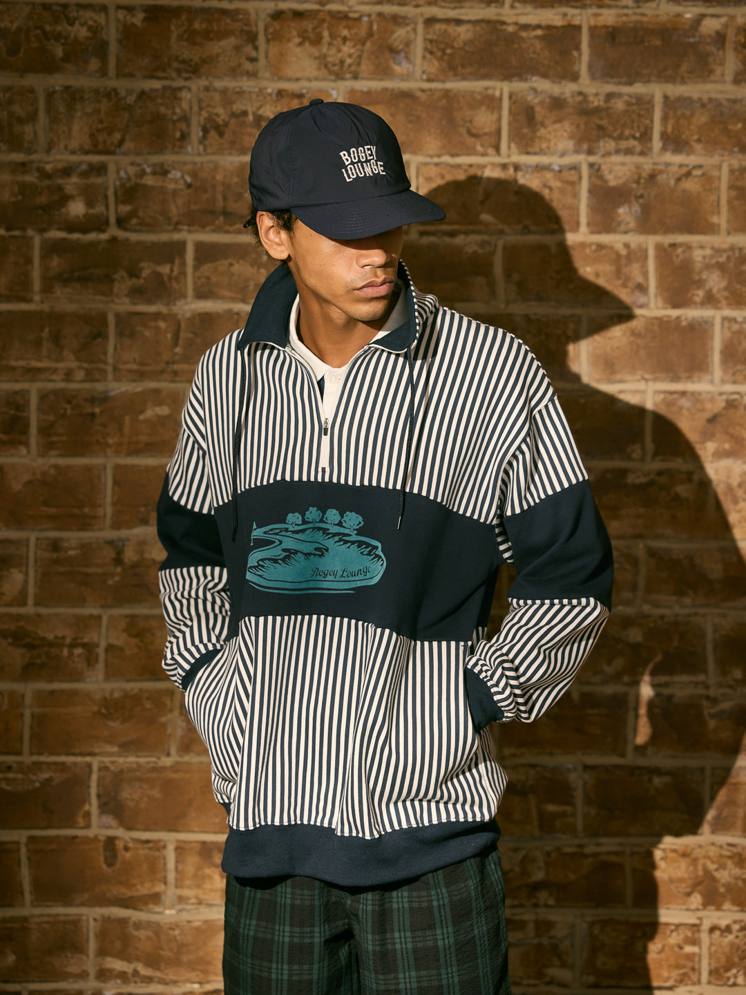 BRUSHED HALF-ZIP SWEATSHIRT
