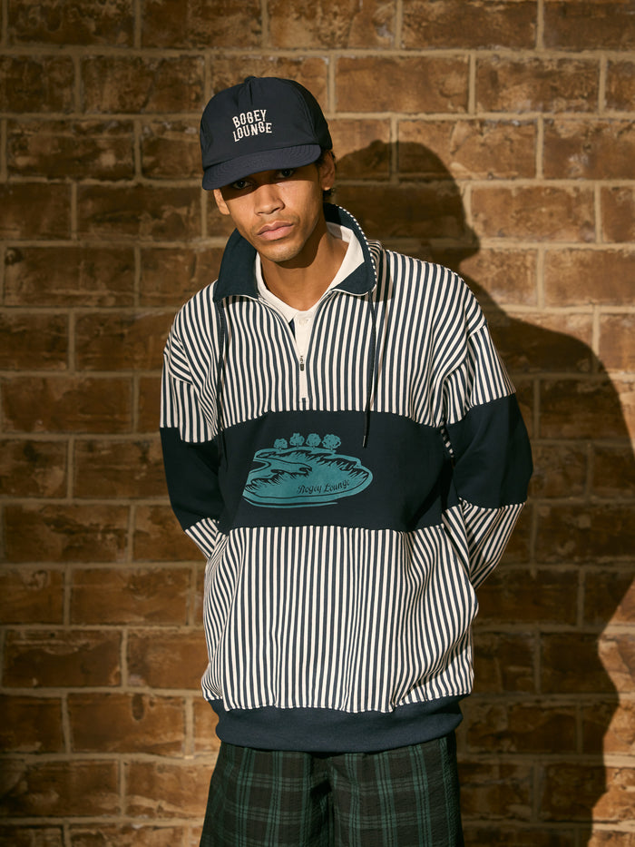 ［BOGEY LOUNGE］裏毛ハーフZIPトレーナー