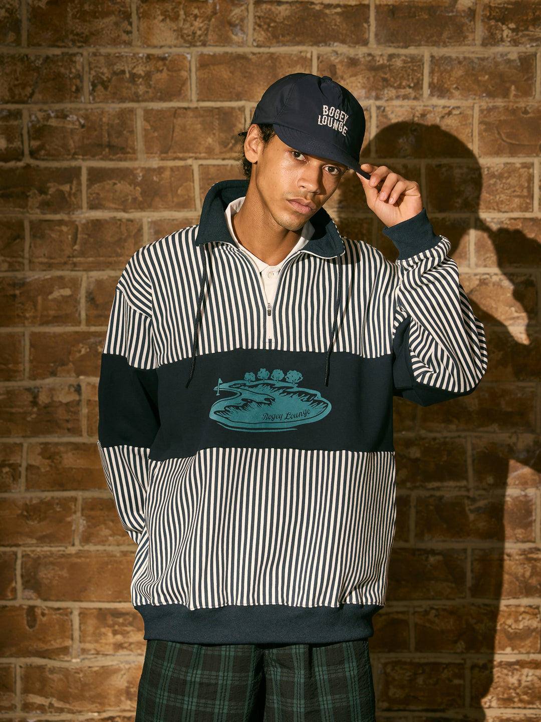 BRUSHED HALF-ZIP SWEATSHIRT