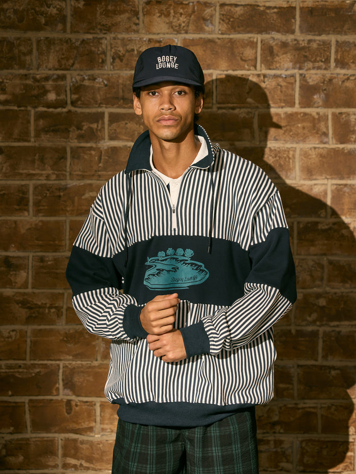 ［BOGEY LOUNGE］裏毛ハーフZIPトレーナー