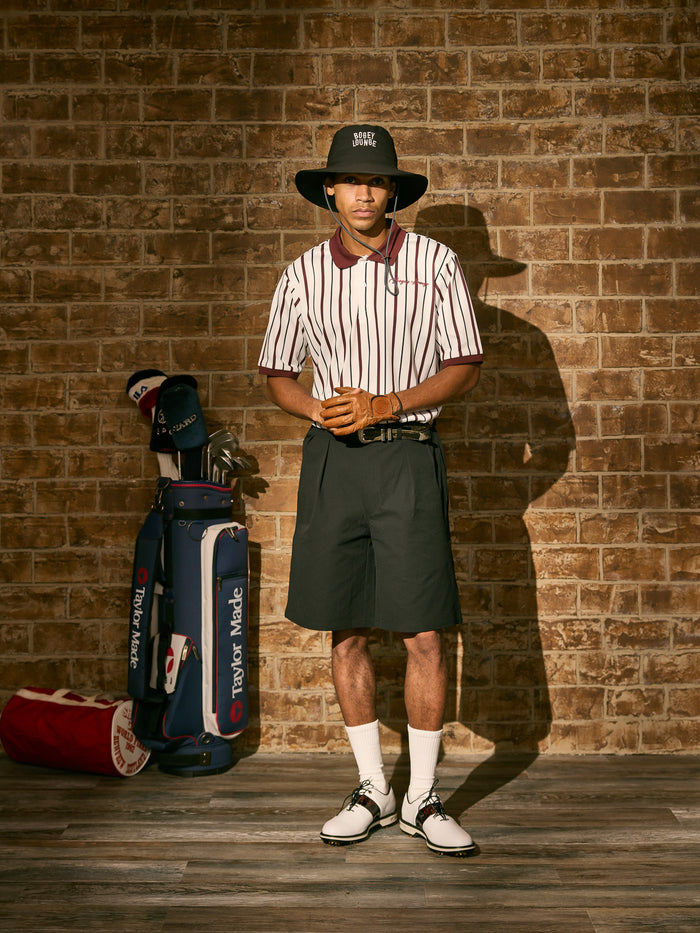 ［BOGEY LOUNGE］マルチストライプポロシャツ