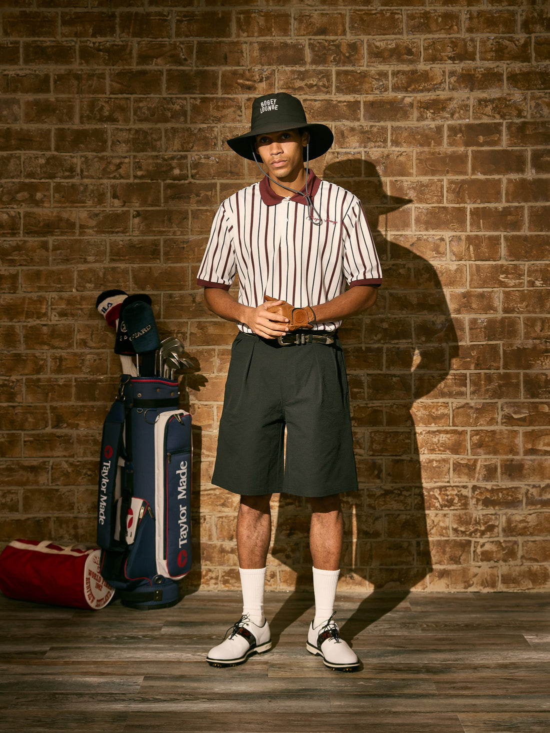 ［BOGEY LOUNGE］マルチストライプポロシャツ