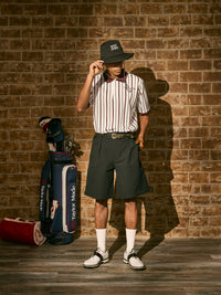 ［BOGEY LOUNGE］マルチストライプポロシャツ