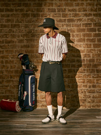 ［BOGEY LOUNGE］マルチストライプポロシャツ