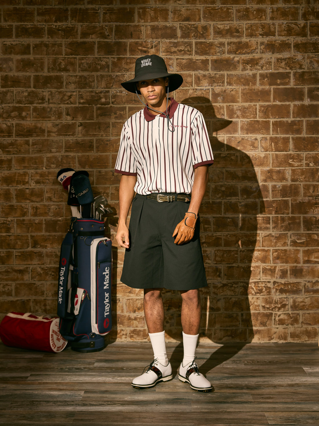 ［BOGEY LOUNGE］マルチストライプポロシャツ