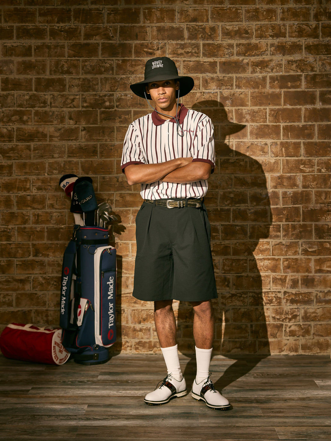 ［BOGEY LOUNGE］マルチストライプポロシャツ