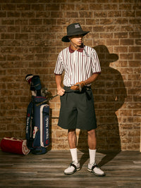 ［BOGEY LOUNGE］マルチストライプポロシャツ