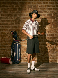 ［BOGEY LOUNGE］マルチストライプポロシャツ