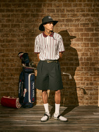 ［BOGEY LOUNGE］マルチストライプポロシャツ