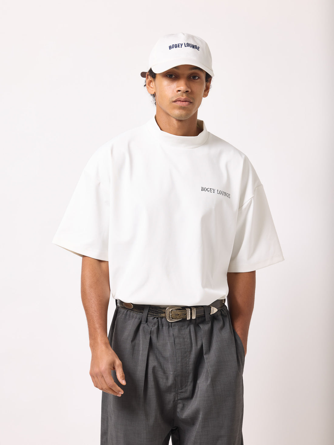 ［BOGEY LOUNGE］モックネックトップス(スイング)