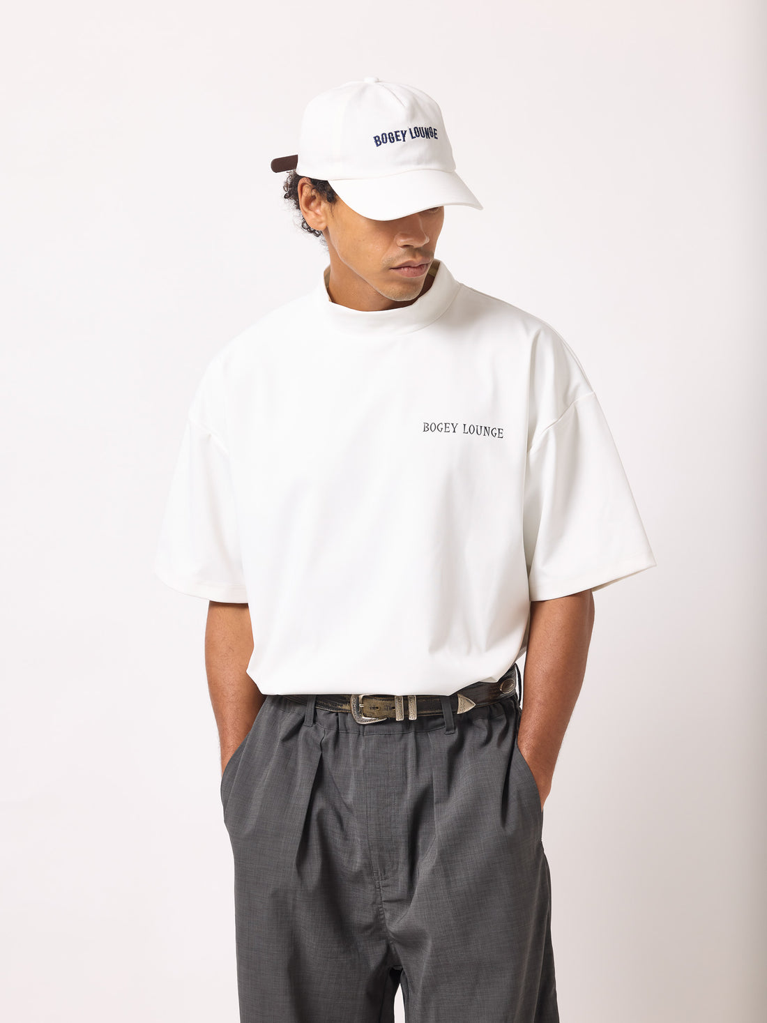 ［BOGEY LOUNGE］モックネックトップス(スイング)