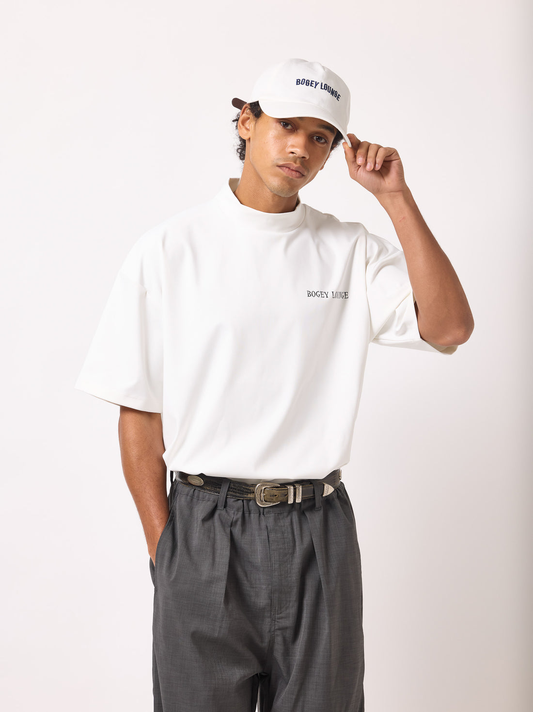 ［BOGEY LOUNGE］モックネックトップス(スイング)