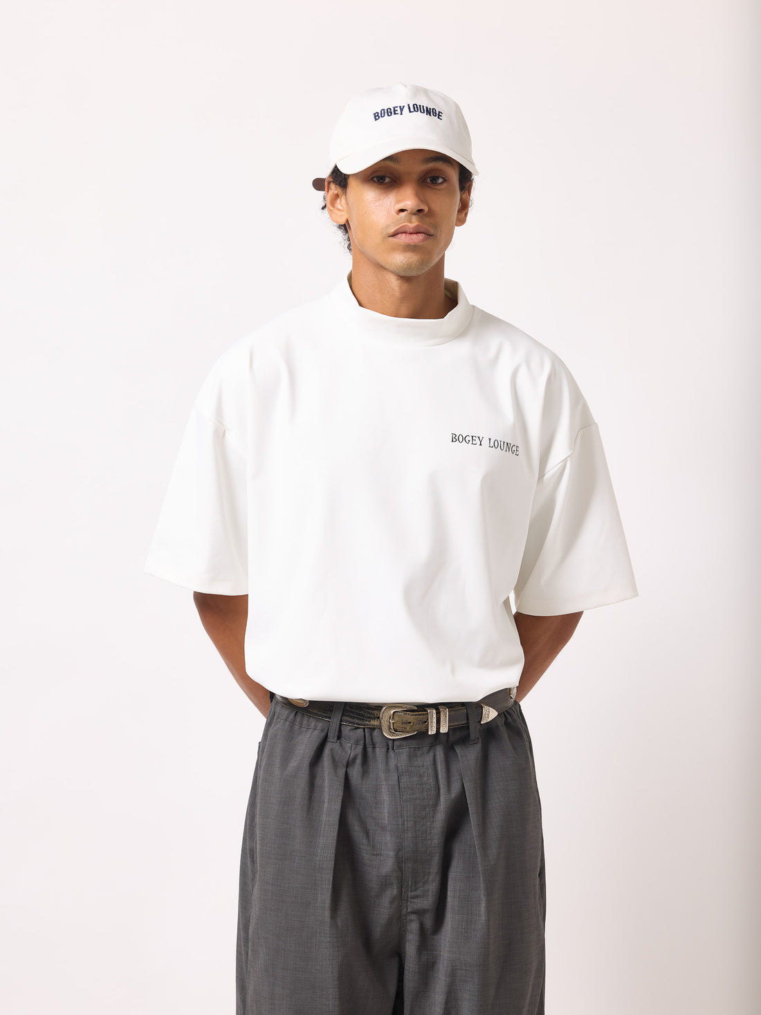 ［BOGEY LOUNGE］モックネックトップス(スイング)