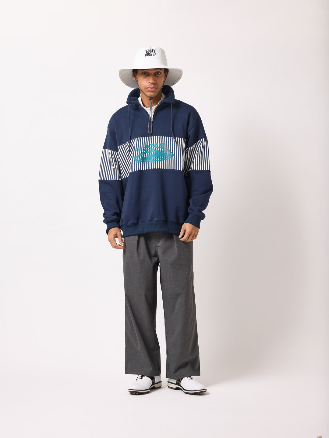 BRUSHED HALF-ZIP SWEATSHIRT