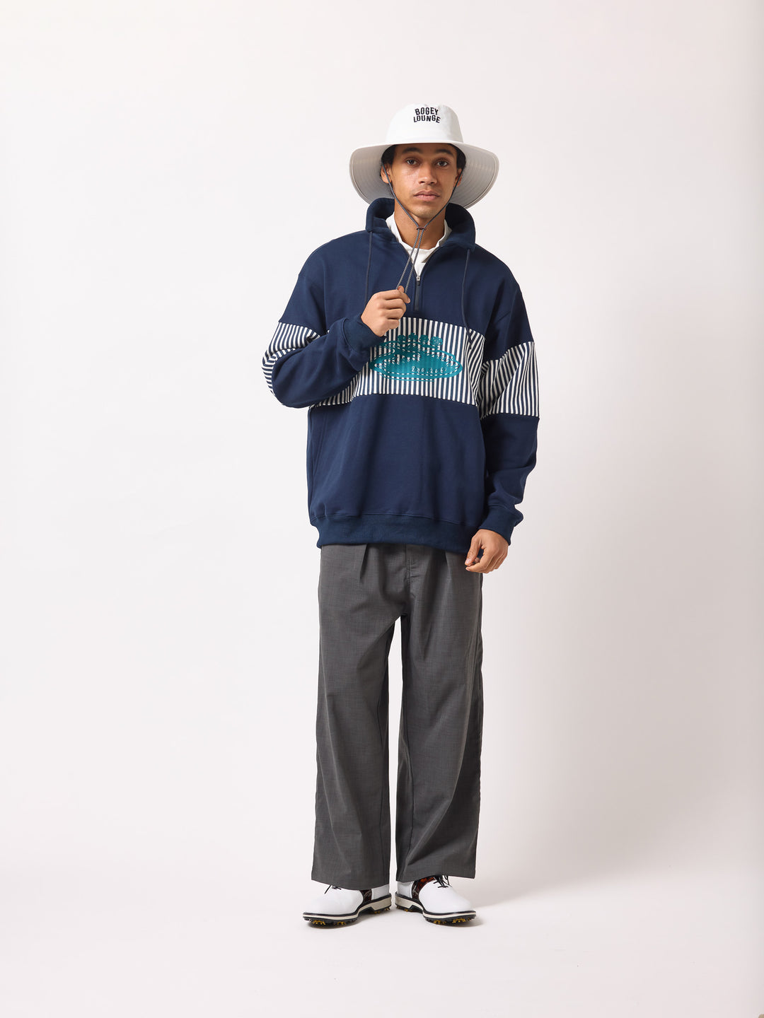 BRUSHED HALF-ZIP SWEATSHIRT