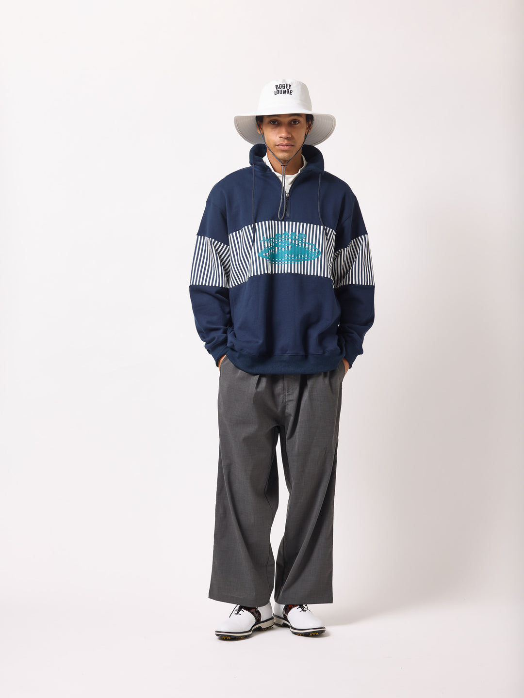BRUSHED HALF-ZIP SWEATSHIRT