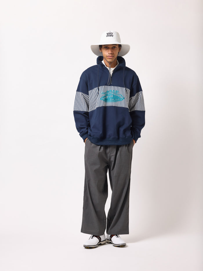 ［BOGEY LOUNGE］裏毛ハーフZIPトレーナー