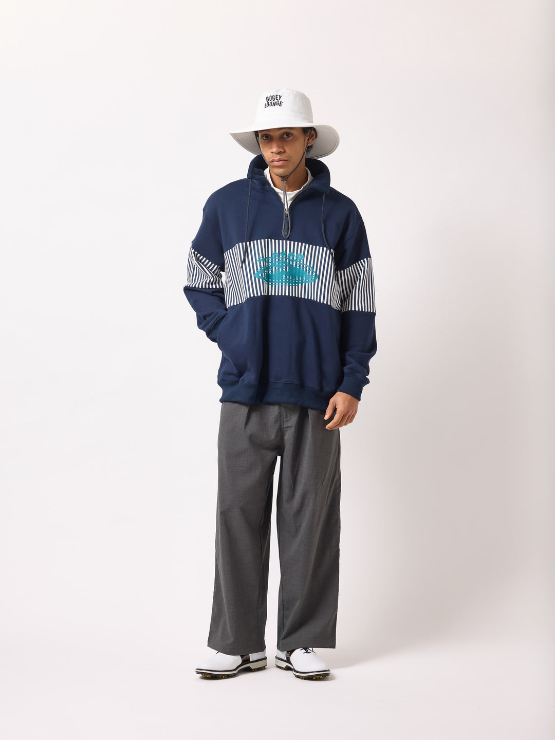 BRUSHED HALF-ZIP SWEATSHIRT
