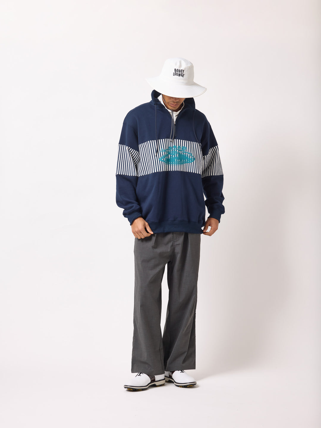 BRUSHED HALF-ZIP SWEATSHIRT