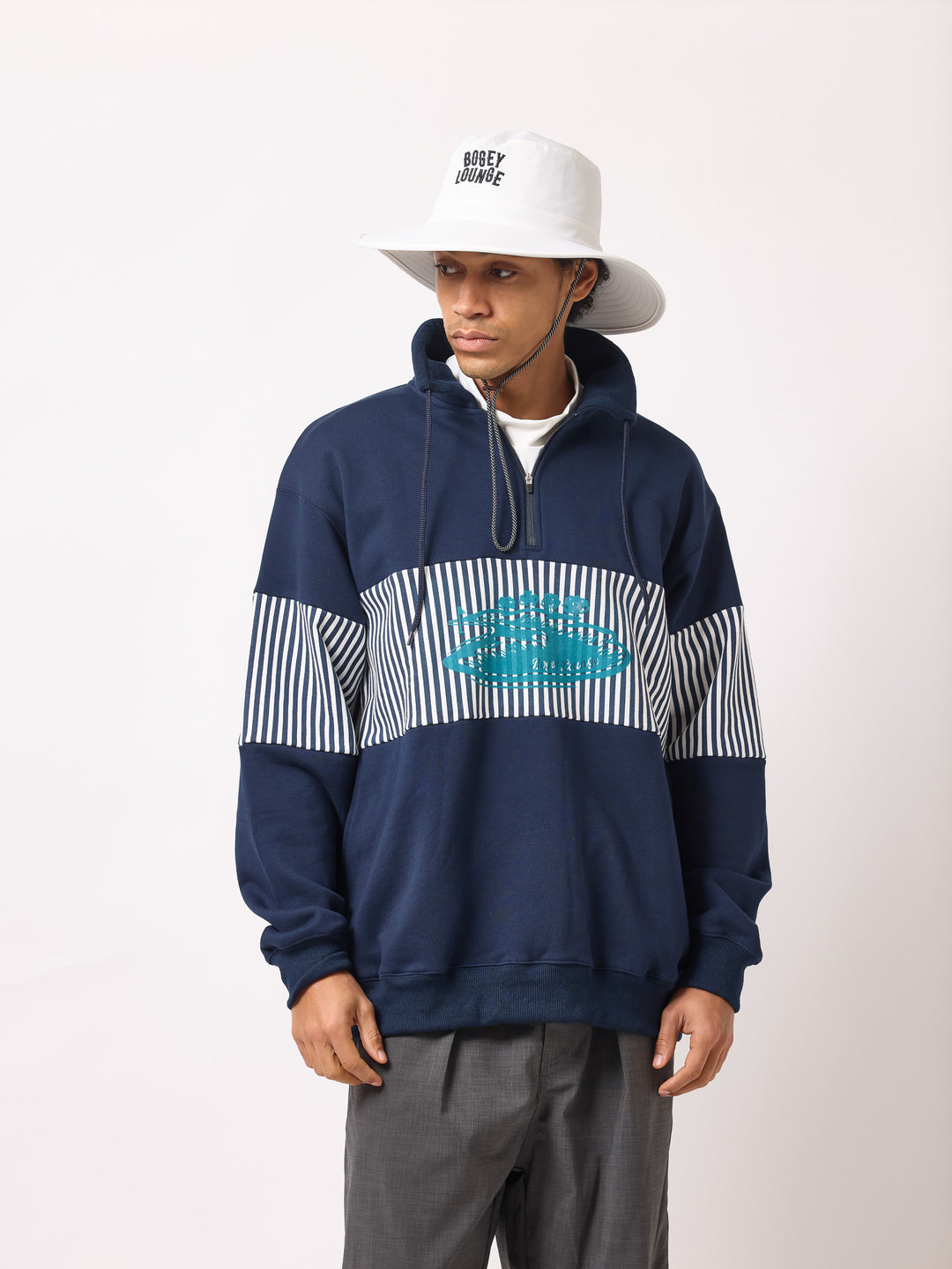 BRUSHED HALF-ZIP SWEATSHIRT