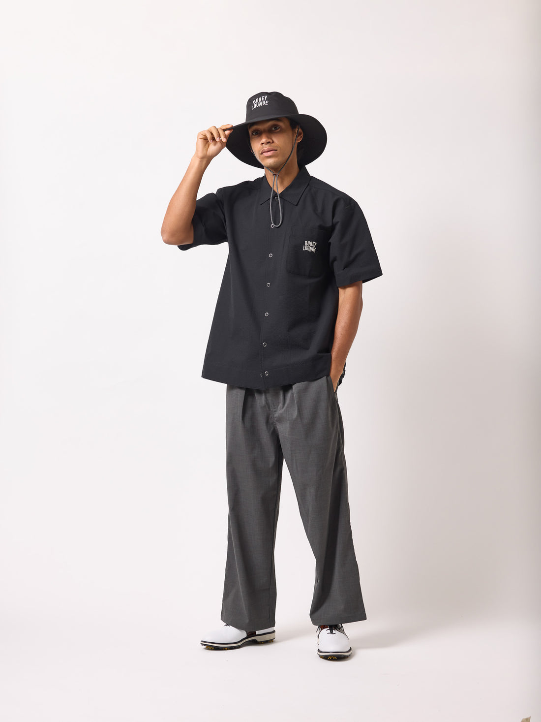 ［BOGEY LOUNGE］サッカー衿つきシャツ