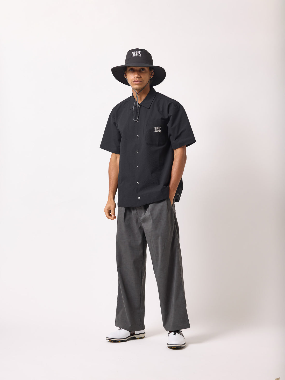 ［BOGEY LOUNGE］サッカー衿つきシャツ