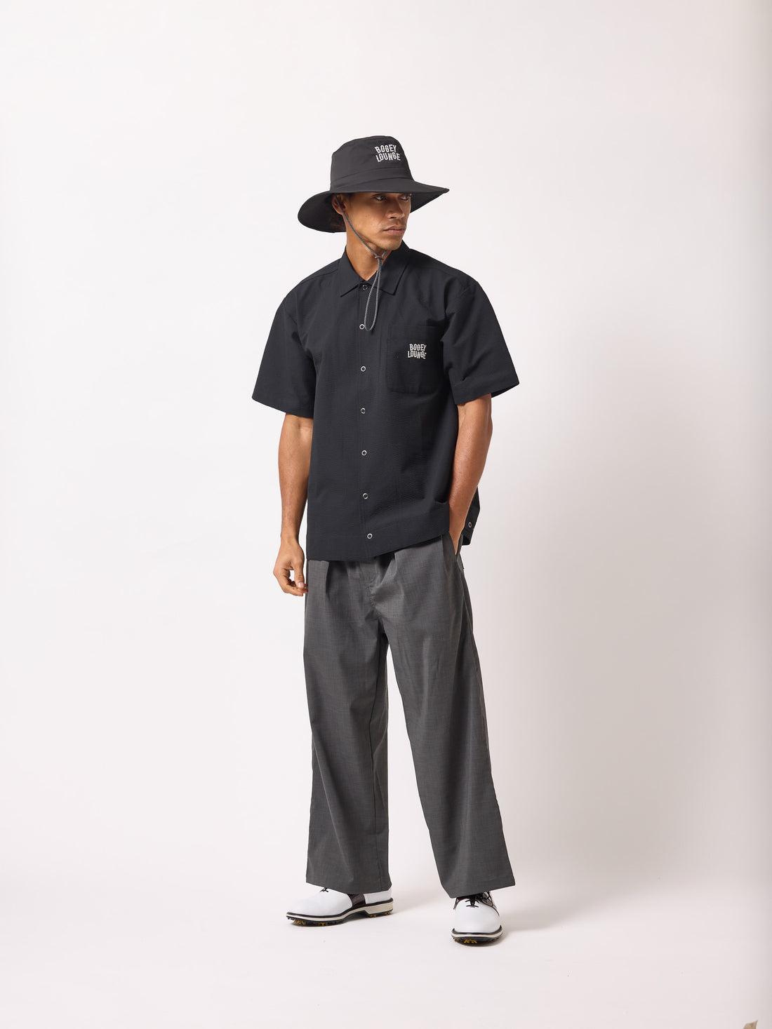 ［BOGEY LOUNGE］サッカー衿つきシャツ